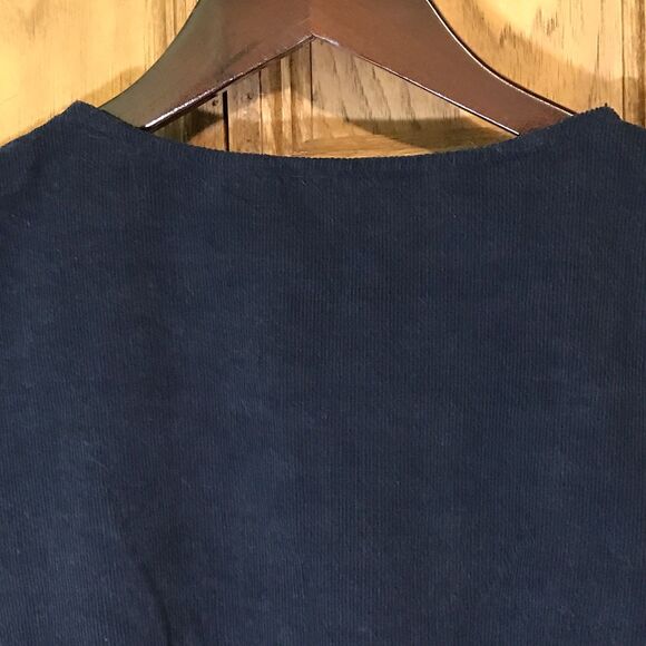 VTG. Bobbie Brooks Floral Corduroy Vest Women's XL Autumn Fall Leaves Tie Back - Picture 8 of 9